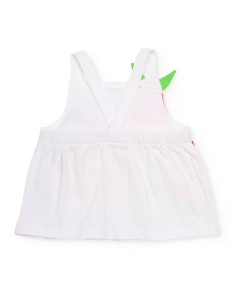 Ensemble fille en maille avec grand imprimé Blanc 4 - vertbaudet enfant 