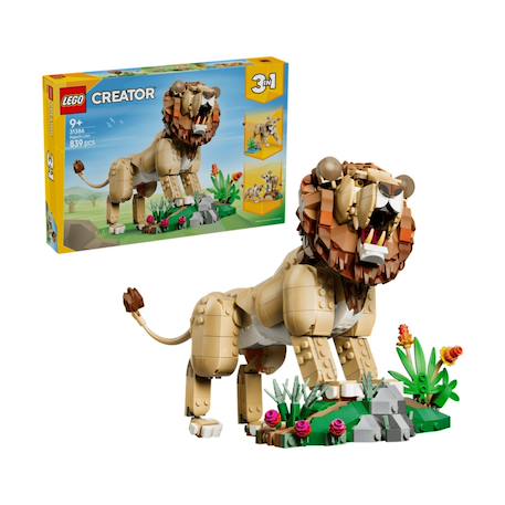 Creator 3 en 1 animaux sauvages : le lion majestueux 31386 Multicolore 2 - vertbaudet enfant 