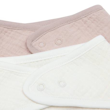 Lot de 2 bavoirs bandana Rose, blanc+Vert d'eau, blanc 3 - vertbaudet enfant 
