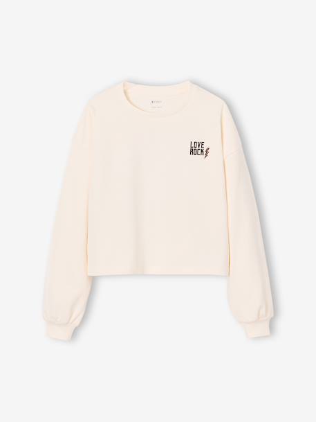 Tee-shirt cropped fille motif dos écru+vanille 10 - vertbaudet enfant 