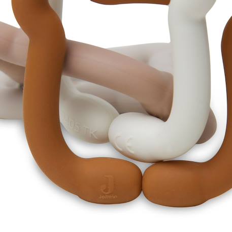 Anneaux de dentition silicone teddy bear Marron, blanc, gris 2 - vertbaudet enfant 