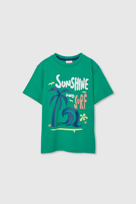 Ensemble enfant t-shirt et short en coton Bleu 2 - vertbaudet enfant 