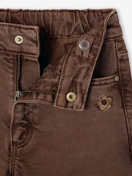 Pantalon fille large couleur bleu grisé+chocolat+prune+rose+vert 10 - vertbaudet enfant 