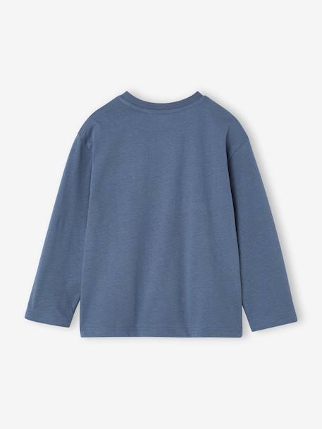 T-shirt manches longues garçon bleu moyen 5 - vertbaudet enfant 