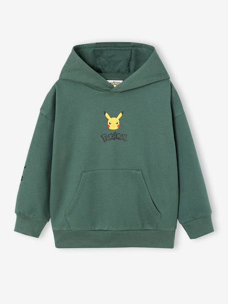 Sweat à capuche Pikachu garçon vert 4 - vertbaudet enfant 