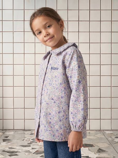 Tablier fille personnalisable lilas poudré 1 - vertbaudet enfant 