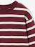 Tee-shirt rayé manches longues garçon bleu nuit+bordeaux+écru 12 - vertbaudet enfant 