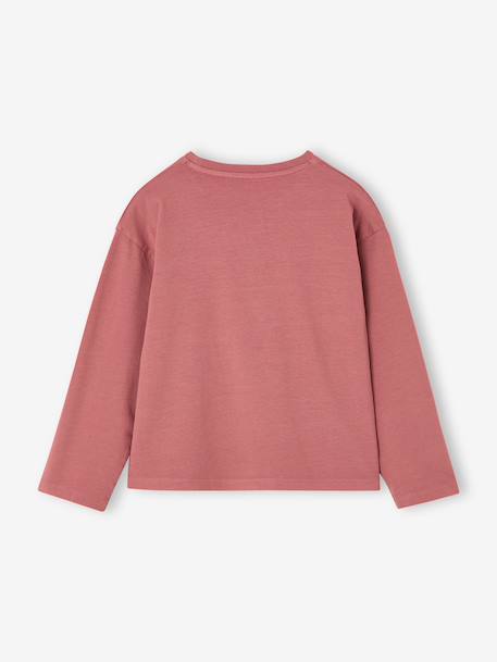 T-shirt manches longues fille anthracite+écru+vieux rose 8 - vertbaudet enfant 