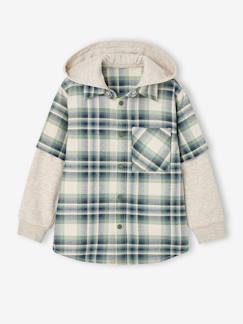 Chemise double matière effet 2 en 1 garçon  - vertbaudet enfant
