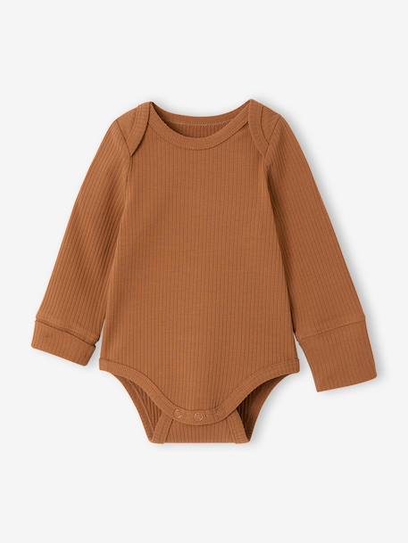 Lot de 3 bodies bébé garçon manches longues caramel 4 - vertbaudet enfant 