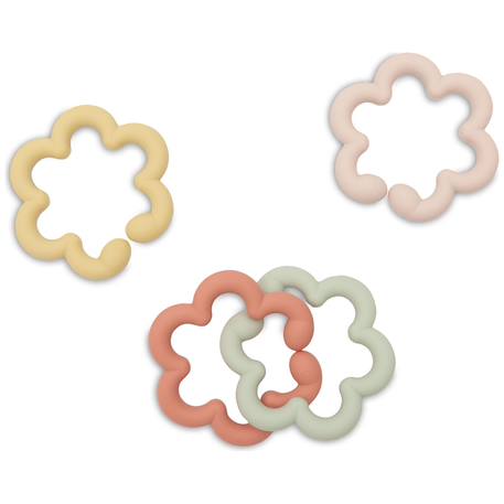Anneaux de dentition en silicone flowers Rose, jaune, vert d'eau 2 - vertbaudet enfant 