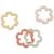 Anneaux de dentition en silicone flowers Rose, jaune, vert d'eau 2 - vertbaudet enfant 