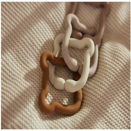Anneaux de dentition silicone teddy bear Marron, blanc, gris 6 - vertbaudet enfant 
