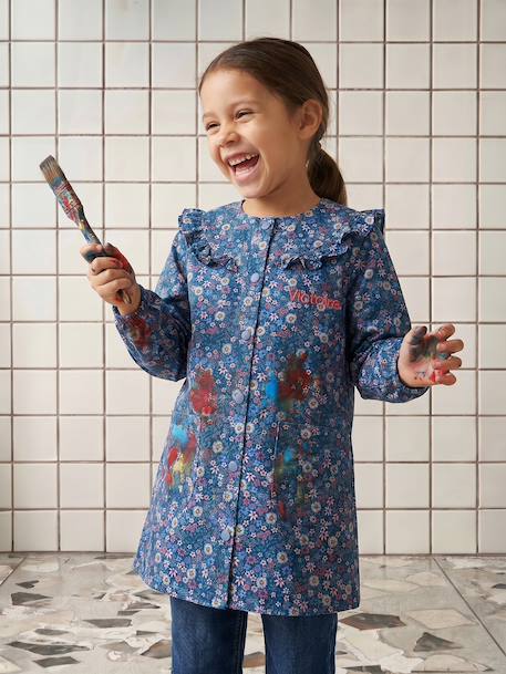 Tablier fille personnalisable bleu foncé 2 - vertbaudet enfant 