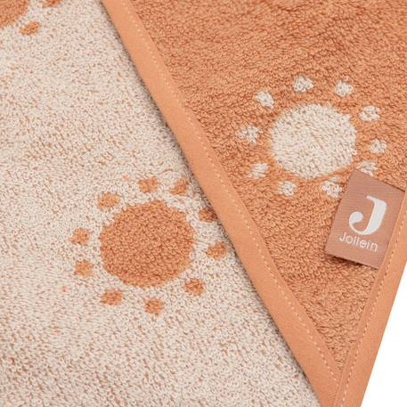 Cape de bain éponge en coton 75x75cm Corail, beige+Marron clair+Nougat+Vert 5 - vertbaudet enfant 