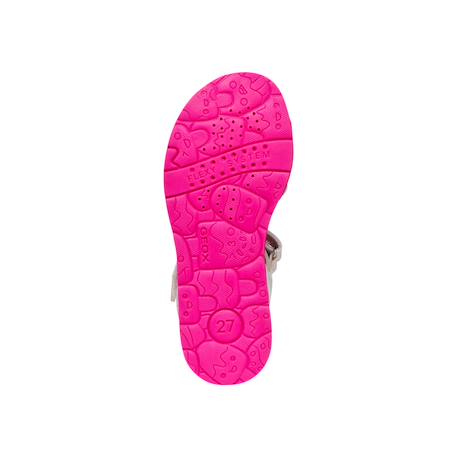 Sandales en cuir  à scratch Blanc   multi color 5 - vertbaudet enfant 