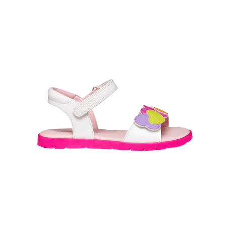 Sandales en cuir  à scratch Blanc   multi color 1 - vertbaudet enfant 