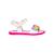 Sandales en cuir  à scratch Blanc   multi color 1 - vertbaudet enfant 