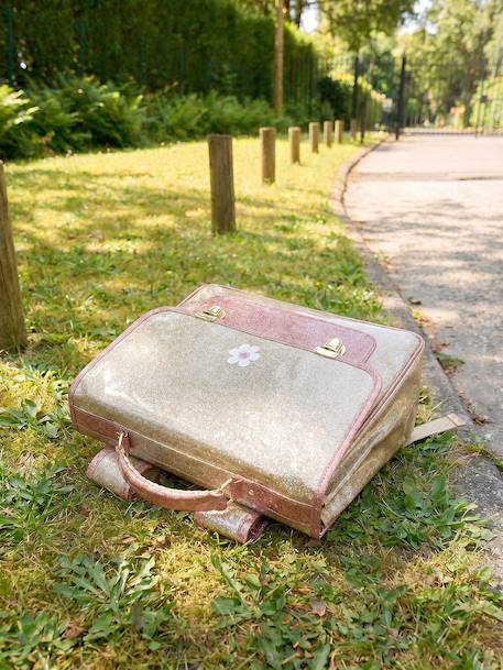Cartable fille en polyuréthane beige 7 - vertbaudet enfant 