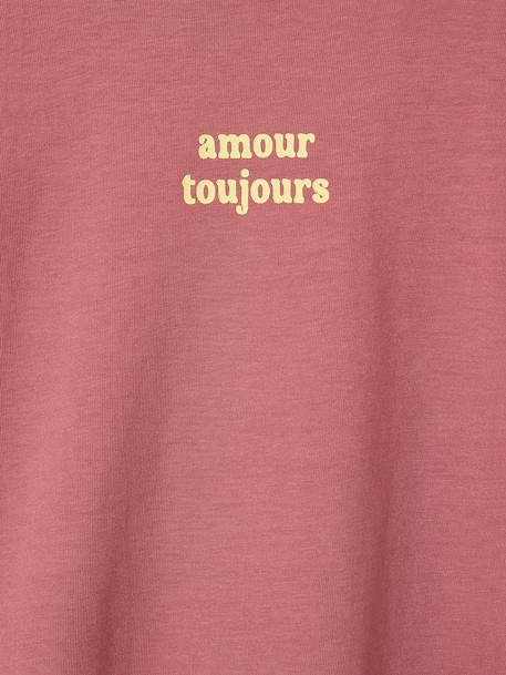 T-shirt manches longues fille anthracite+écru+vieux rose 9 - vertbaudet enfant 