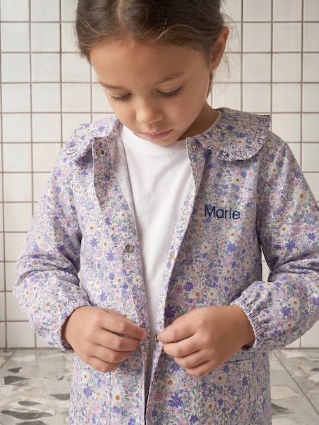 Tablier fille personnalisable lilas poudré 2 - vertbaudet enfant 