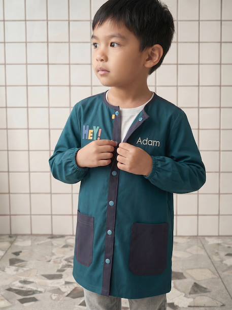 Tablier garçon personnalisable vert foncé 7 - vertbaudet enfant 