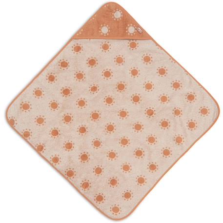 Cape de bain éponge en coton 75x75cm Corail, beige+Marron clair+Nougat+Vert 3 - vertbaudet enfant 