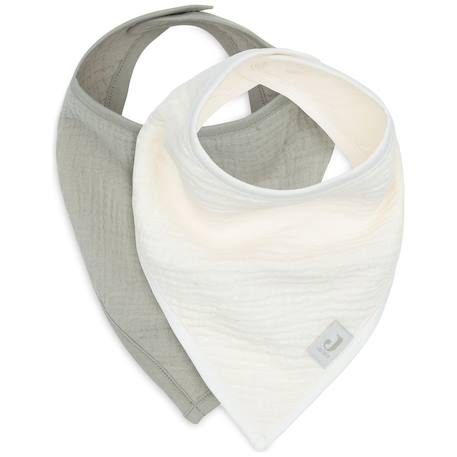 Lot de 2 bavoirs bandana Rose, blanc+Vert d'eau, blanc 5 - vertbaudet enfant 