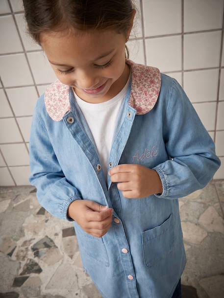 Tablier fille personnalisable bleu jean 9 - vertbaudet enfant 
