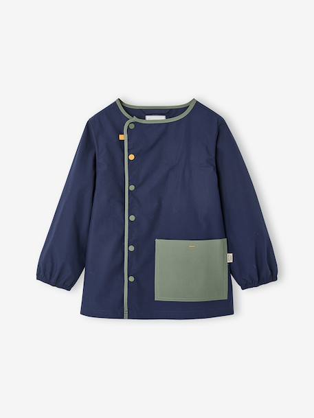 Tablier garçon personnalisable 'Cool school' bleu+bleu foncé 11 - vertbaudet enfant 