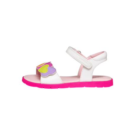 Sandales en cuir  à scratch Blanc   multi color 2 - vertbaudet enfant 