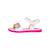Sandales en cuir  à scratch Blanc   multi color 2 - vertbaudet enfant 