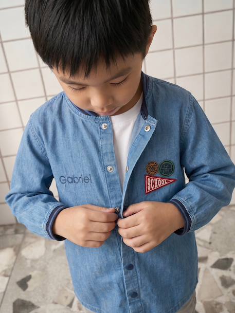 Tablier garçon personnalisable bleu jean 7 - vertbaudet enfant 