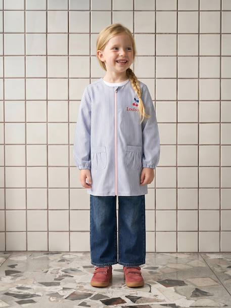 Tablier fille personnalisable bleu 1 - vertbaudet enfant 