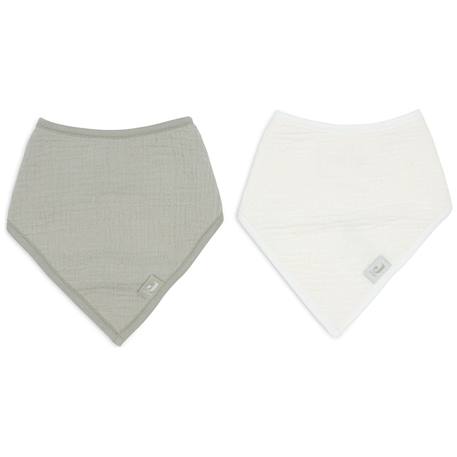 Lot de 2 bavoirs bandana Rose, blanc+Vert d'eau, blanc 6 - vertbaudet enfant 
