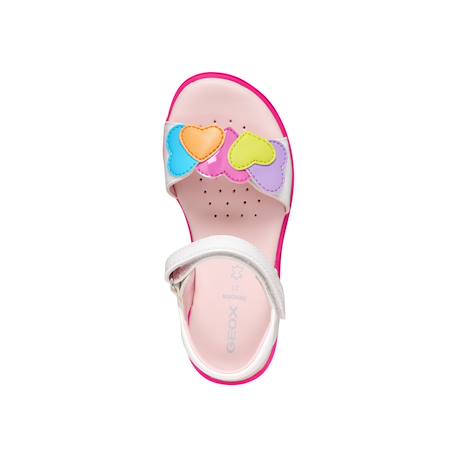 Sandales en cuir  à scratch Blanc   multi color 6 - vertbaudet enfant 