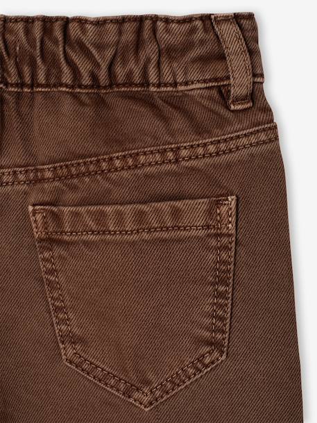 Pantalon fille large couleur bleu grisé+chocolat+prune+rose+vert 11 - vertbaudet enfant 