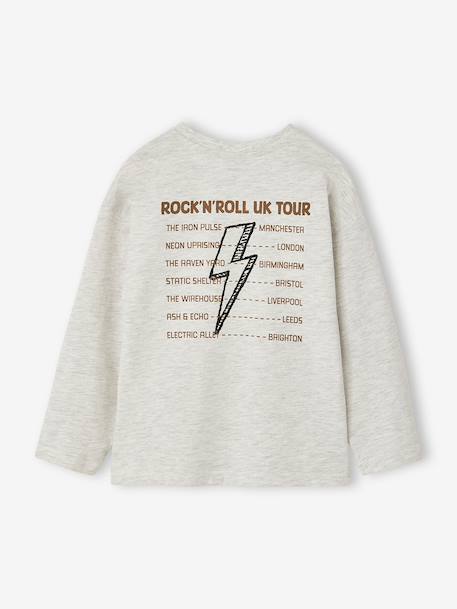 T-shirt manches longues garçon blanc chiné 2 - vertbaudet enfant 