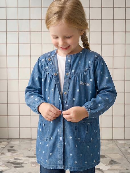 Tablier fille personnalisable bleu jean 7 - vertbaudet enfant 