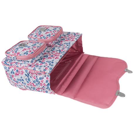 Cartable fille tann's x tartine et chocolat fleurs (33 cm) Bleu, rose 4 - vertbaudet enfant 