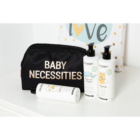 Trousse de toilette bébé Léopard+Noir or+Teddy blanc cassé+Teddy marron 8 - vertbaudet enfant 