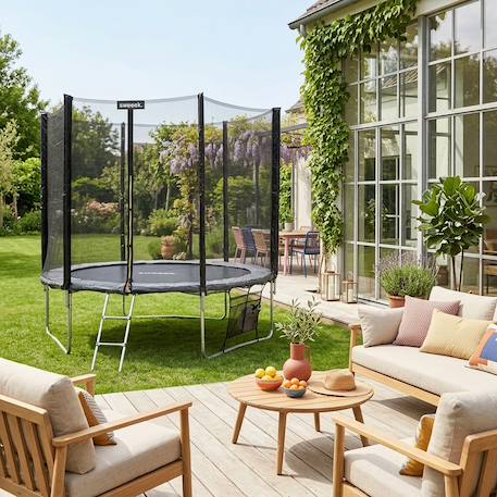Trampoline 305cm avec pack d'accessoires mars xxl Gris 1 - vertbaudet enfant 