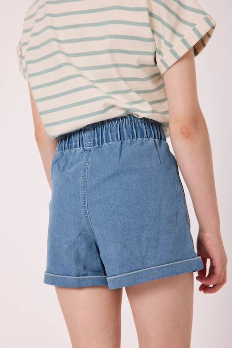 Short fille Denim clair 1 - vertbaudet enfant 