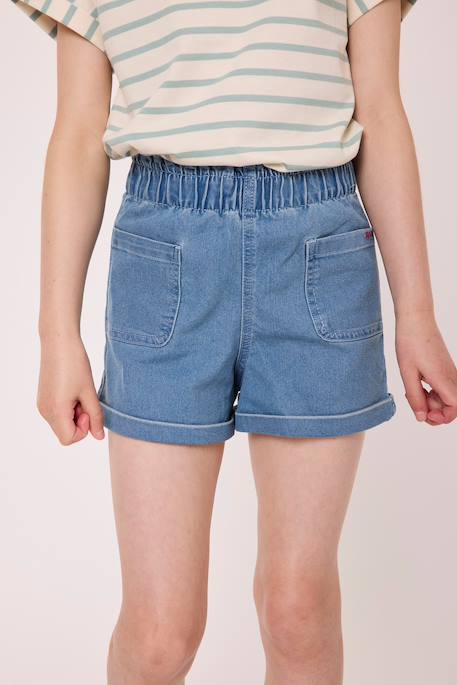 Short fille Denim clair 3 - vertbaudet enfant 