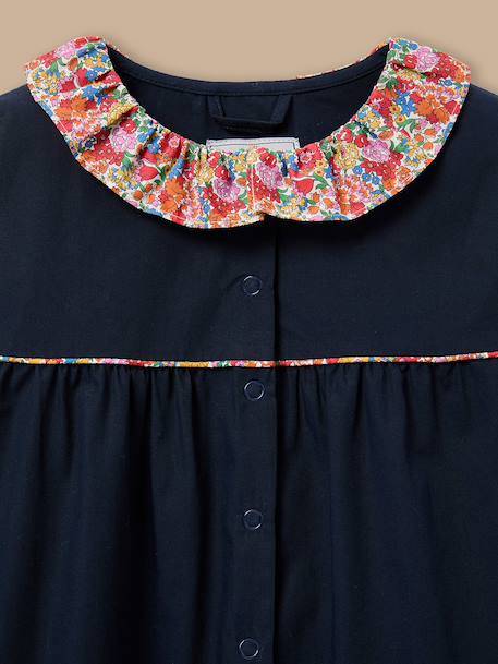 Tablier fille col liberty Liberty annie and may rouge 2 - vertbaudet enfant 