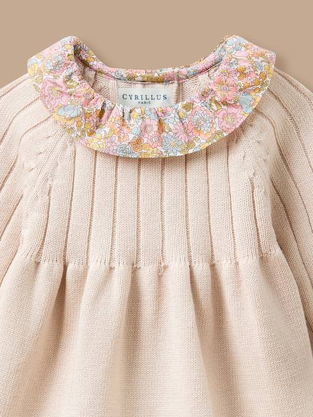 Robe bébé tricot col liberty Liberty annie and may rose 2 - vertbaudet enfant 