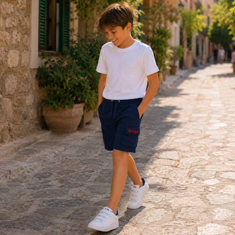 Bermuda enfant garçon avec poches Ecru+Kaki+Marine+Noir 12 - vertbaudet enfant 