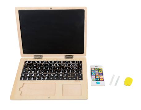Ordinateur portable en bois Beige 6 - vertbaudet enfant 