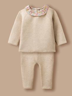 -Ensemble tricot bébé col liberty