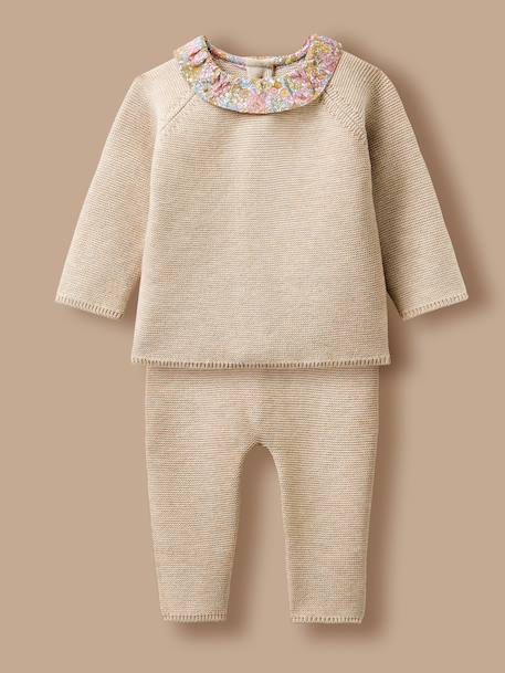 Ensemble tricot bébé col liberty Liberty annie and may rose 1 - vertbaudet enfant 